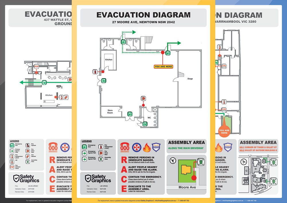 Emergency Evacuation Diagrams AS3745 2010